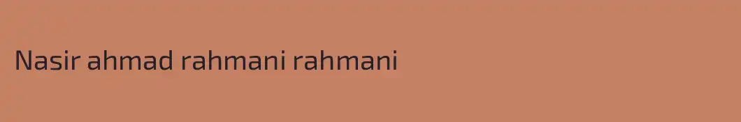 Nasir ahmad rahmani rahmani